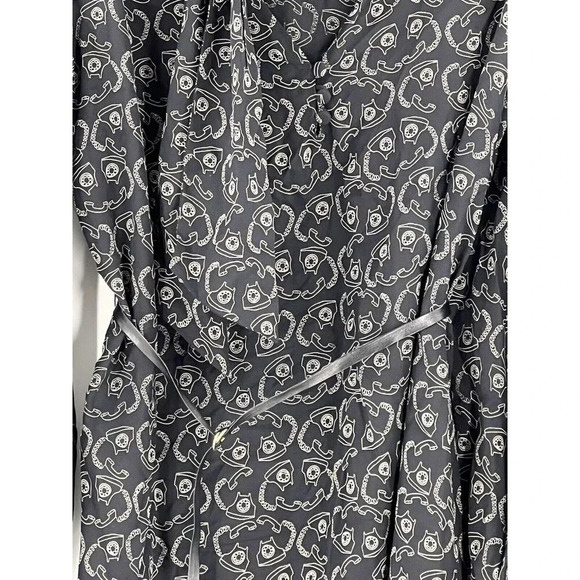 LEONA by Lauren Leonard 100% Silk Telephone Belted Dress Size Medium USA Made EC - Picture 2 of 12